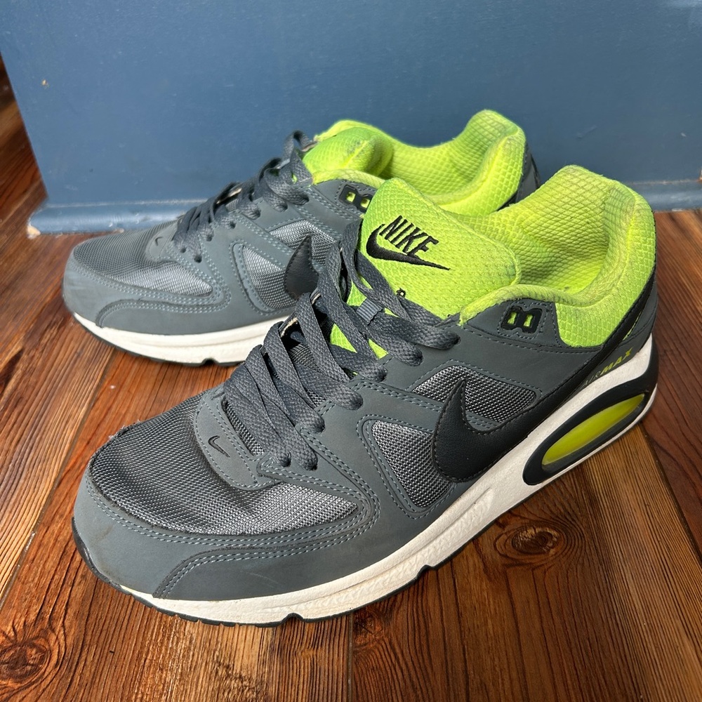 Nike Men's Charcoal and Lime Sneakers